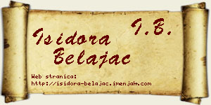 Isidora Belajac vizit kartica